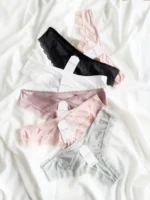 Набір із 6 жіночих трусиків “Стрінги з мереживом” (OUNO Underwear 6343).